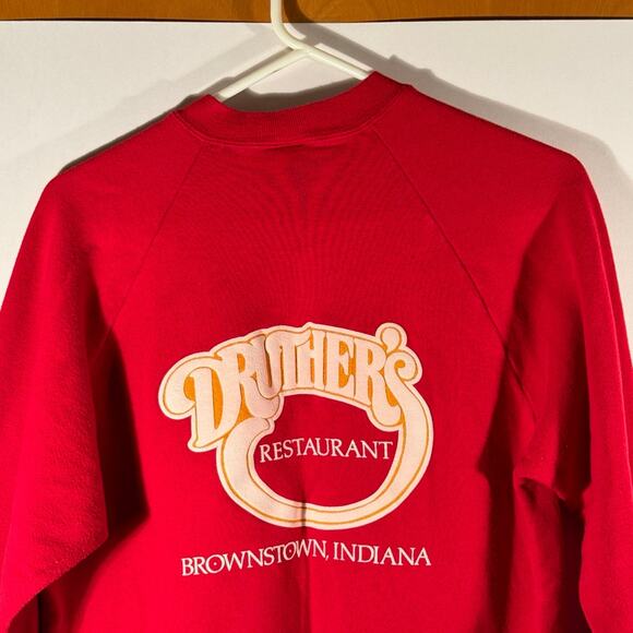 Vintage Druther’s Restaurant Brownstown Indiana IN Crewneck Sweater XL USA - Picture 7 of 9